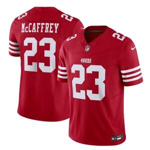 Mens Kids Youths Christian McCaffrey Red Vapor Stitched Jersey